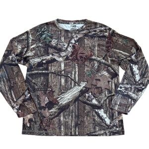 MOSSY OAK BREAK UP INFINITY HUNTING FISHING LONG SLEEVE CAMO ATHLETIC SHIRT LG